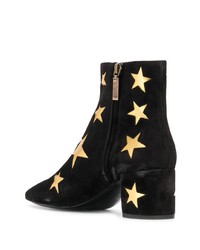 Bottines en daim à étoiles noires Saint Laurent