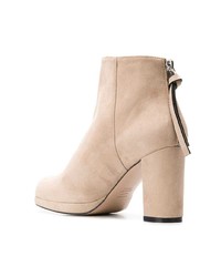 Bottines en daim beiges Stuart Weitzman