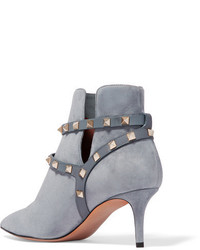 Bottines en daim bleu clair Valentino