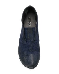 Bottines en daim bleu marine Marsèll