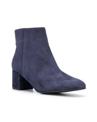 Bottines en daim bleu marine Högl