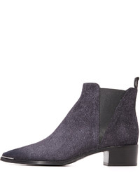 Bottines en daim bleu marine Acne Studios