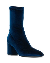 Bottines en daim bleu marine Sonia Rykiel