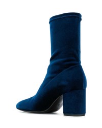 Bottines en daim bleu marine Sonia Rykiel