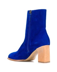 Bottines en daim bleues Christian Wijnants