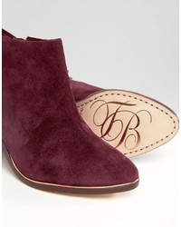 Bottines en daim bordeaux Ted Baker