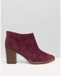 Bottines en daim bordeaux Ted Baker