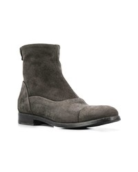 Bottines en daim gris foncé Alberto Fasciani