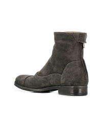 Bottines en daim gris foncé Alberto Fasciani