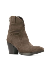 Bottines en daim gris foncé Rocco P.