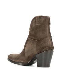 Bottines en daim gris foncé Rocco P.