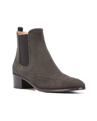 Bottines en daim gris foncé Unützer