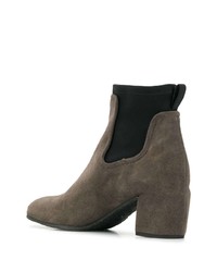 Bottines en daim gris foncé Del Carlo