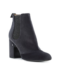 Bottines en daim gris foncé Laurence Dacade