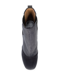 Bottines en daim gris foncé Laurence Dacade