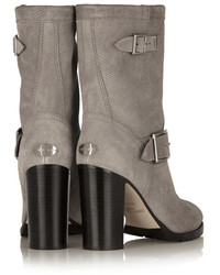 Bottines en daim grises Jimmy Choo