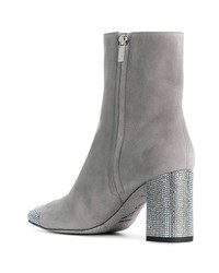 Bottines en daim grises Rene Caovilla