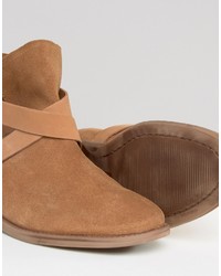 Bottines en daim marron clair Asos