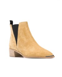 Bottines en daim marron clair Acne Studios