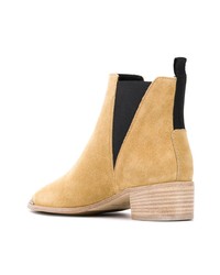 Bottines en daim marron clair Acne Studios