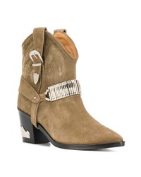 Bottines en daim marron clair Toga