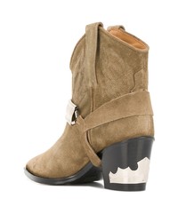 Bottines en daim marron clair Toga