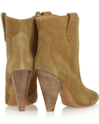 Bottines en daim marron clair Etoile Isabel Marant