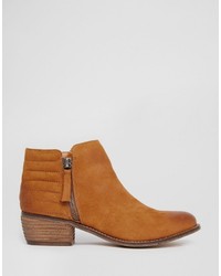 Bottines en daim marron clair Dune