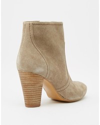 Bottines en daim marron clair Dune