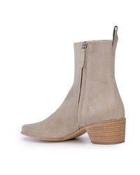 Bottines en daim marron clair Pierre Hardy