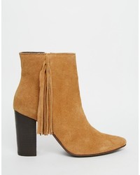 Bottines en daim marron clair Park Lane