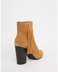 Bottines en daim marron clair Park Lane