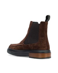 Bottines en daim marron foncé Tod's