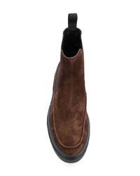 Bottines en daim marron foncé Tod's