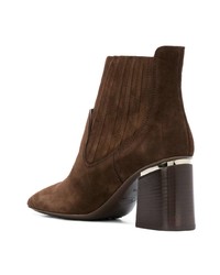 Bottines en daim marron foncé Tod's