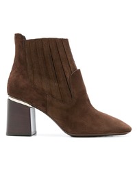 Bottines en daim marron foncé Tod's