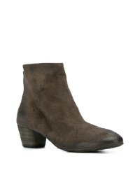 Bottines en daim marron foncé Marsèll