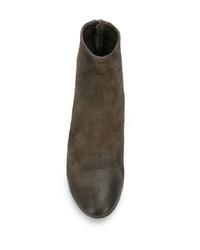 Bottines en daim marron foncé Marsèll