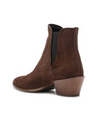 Bottines en daim marron foncé Tod's