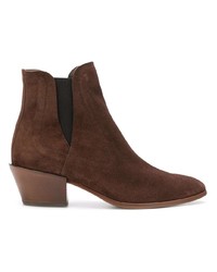 Bottines en daim marron foncé Tod's