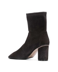 Bottines en daim marron foncé Stuart Weitzman