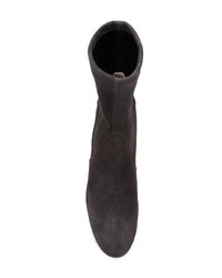 Bottines en daim marron foncé Stuart Weitzman