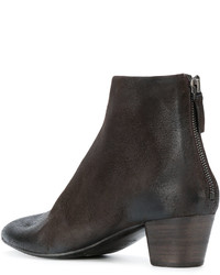 Bottines en daim marron foncé Marsèll