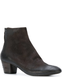 Bottines en daim marron foncé Marsèll