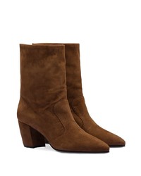 Bottines en daim marron Prada