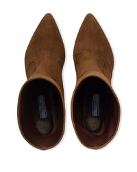 Bottines en daim marron Prada