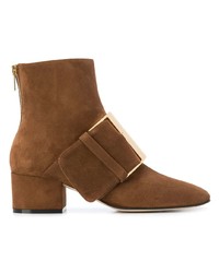 Bottines en daim marron Sergio Rossi