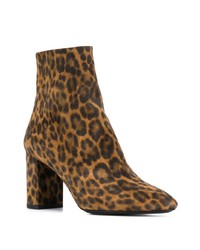 Bottines en daim marron Saint Laurent