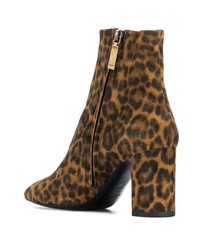 Bottines en daim marron Saint Laurent