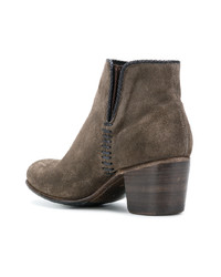 Bottines en daim marron Alberto Fasciani